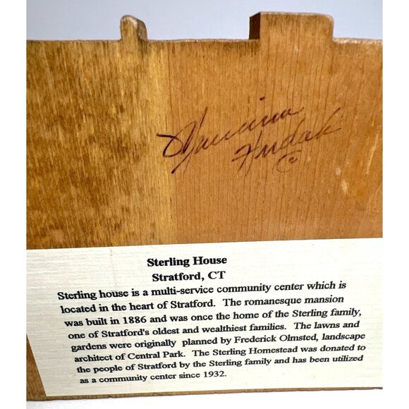 Sterling House Stratford CT Wooden Architectural Miniature - Picture 4 of 4
